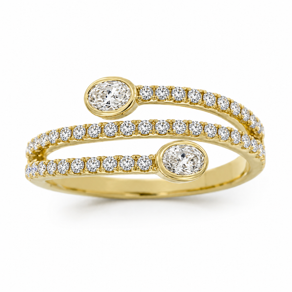 14K Yellow Gold .65ctw Diamond Wrap Ring Gary J. Long Jewelers Stockton, CA