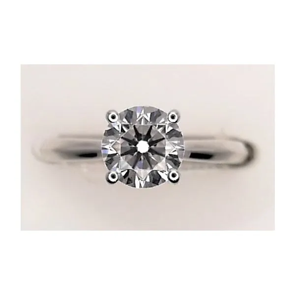 18K White Gold Engagement Ring with 0.06ct Round VS2 G-H Diamonds Image 2 Gary J. Long Jewelers Stockton, CA