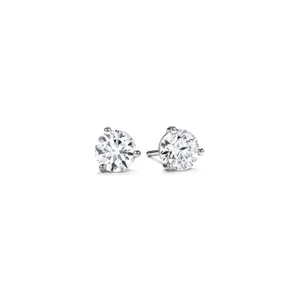 18K White Gold Diamond Stud Earrings Gary J. Long Jewelers Stockton, CA