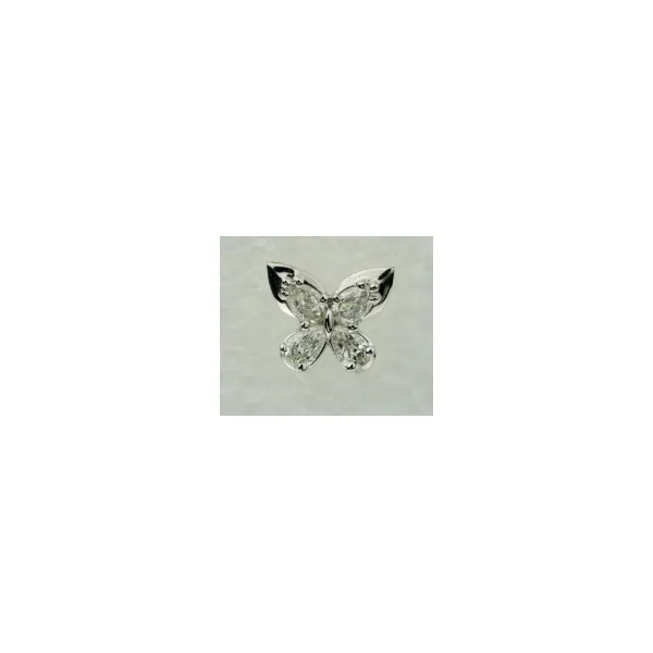 14K White Gold L'Amour Butterfly Diamond Stud Earrings Gary J. Long Jewelers Stockton, CA