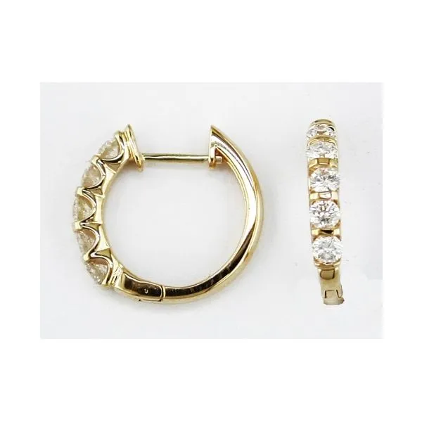 14KY 1.00TW DIAMOND HOOP EARRINGS Gary J. Long Jewelers Stockton, CA
