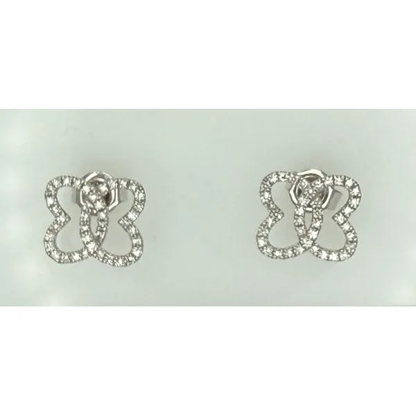 14KW BUTTERFLY STUD EARRINGS Gary J. Long Jewelers Stockton, CA