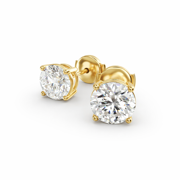 14KY 1.25TW ROUND DIAMOND STUD EARRINGS Gary J. Long Jewelers Stockton, CA