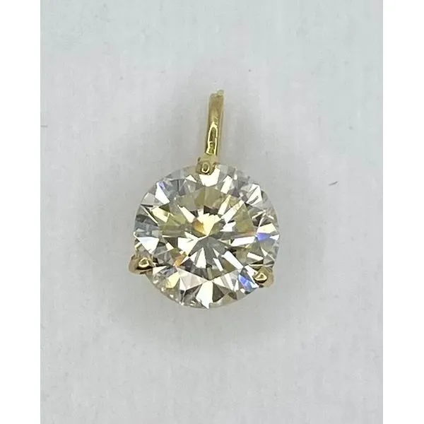 14K Yellow Gold Round Diamond Pendant Gary J. Long Jewelers Stockton, CA