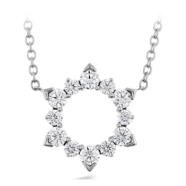 18K White Gold Hearts On Fire Aerial Eclipse Diamond Pendant Gary J. Long Jewelers Stockton, CA