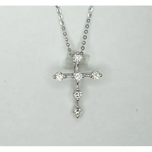 14KW DIAMOND CROSS PENDANT Gary J. Long Jewelers Stockton, CA