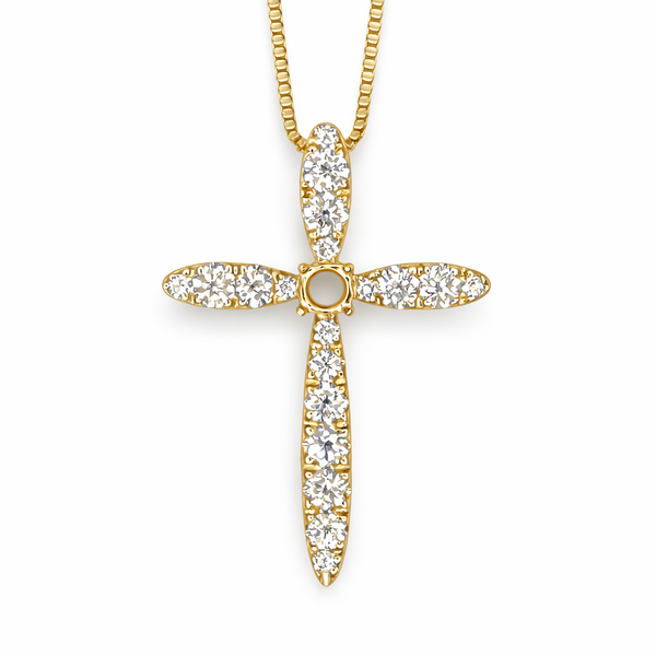 14KY DIAMOND CROSS PENDANT Gary J. Long Jewelers Stockton, CA