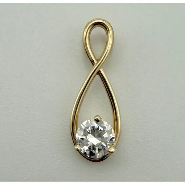 14K Yellow Gold Diamond Solitaire Pendant Gary J. Long Jewelers Stockton, CA