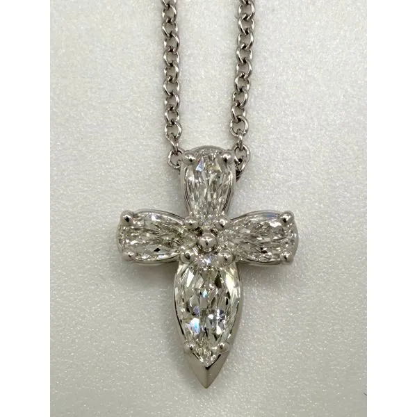 14KW L'AMOUR DIAMOND CROSS PENDANT Gary J. Long Jewelers Stockton, CA