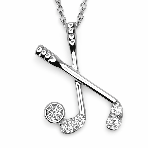14KW DOUBLE GOLF CLUB DIAMOND PENDANT Gary J. Long Jewelers Stockton, CA