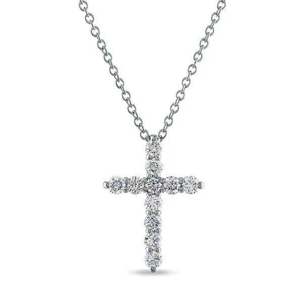 14K White Gold Diamond Cross Pendant Gary J. Long Jewelers Stockton, CA