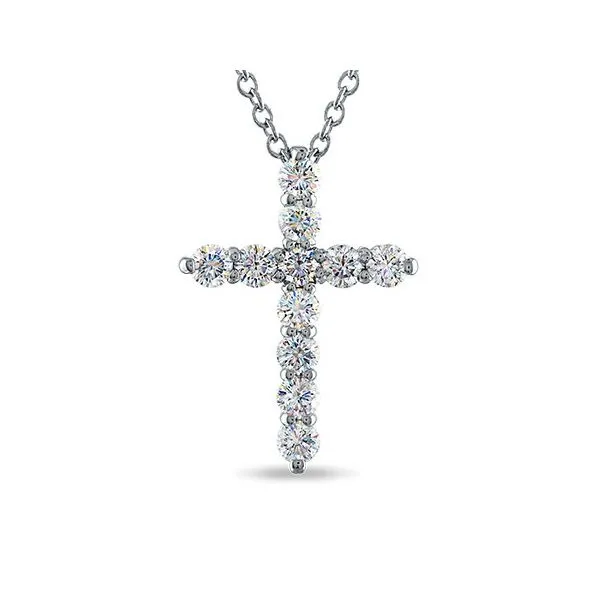 14KW FACETS OF FIRE DIAMODN CROSS PENDANT Gary J. Long Jewelers Stockton, CA
