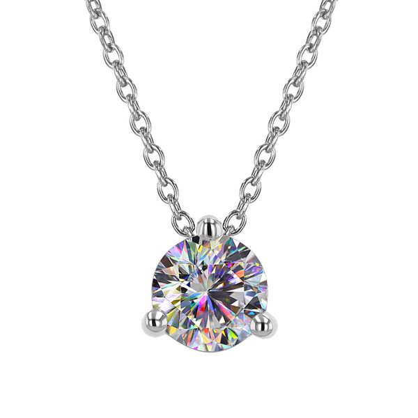 14K White Gold Solitaire Pendant Gary J. Long Jewelers Stockton, CA