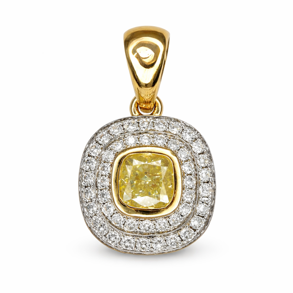14K Tricolor Diamond Pendant Gary J. Long Jewelers Stockton, CA