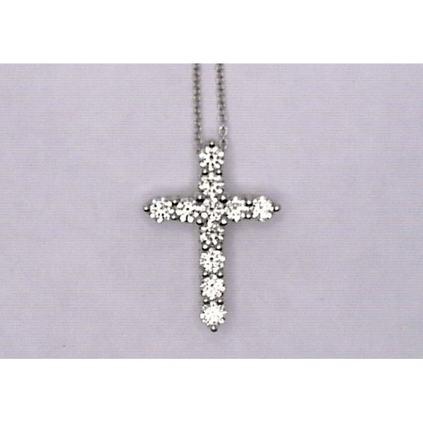 14KW 1.00TW DIAMOND CROSS PENDANT Gary J. Long Jewelers Stockton, CA