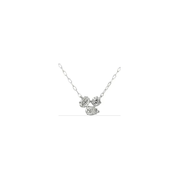 14K White Gold Crisscut Multi Stone Diamond Necklace Gary J. Long Jewelers Stockton, CA