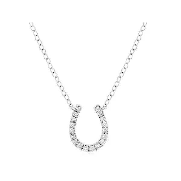 14KW DIAMOND HORSESHOE NECKLACE Gary J. Long Jewelers Stockton, CA