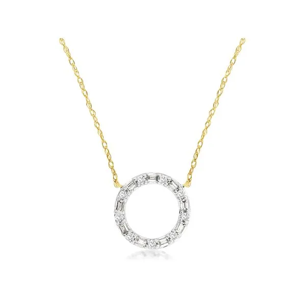 14KY DIAMOND CIRCLE NECKLACE Gary J. Long Jewelers Stockton, CA