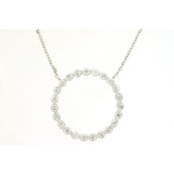 14KW DIAMOND CIRCLE NECKLACE Gary J. Long Jewelers Stockton, CA
