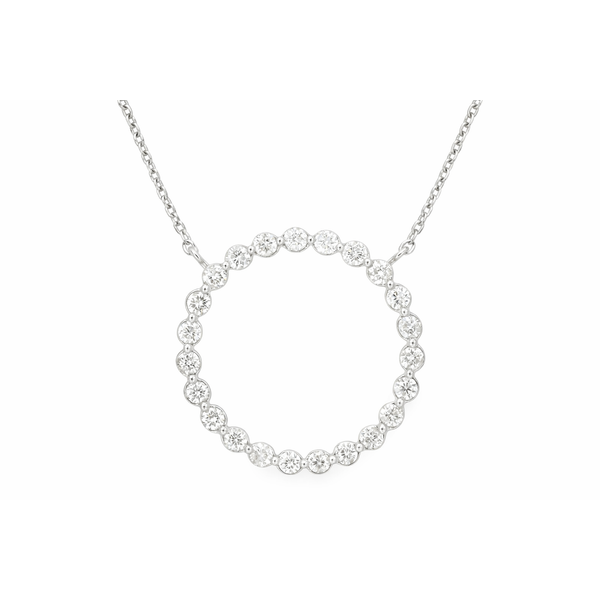 14KW DIAMOND CIRCLE NECKLACE Gary J. Long Jewelers Stockton, CA