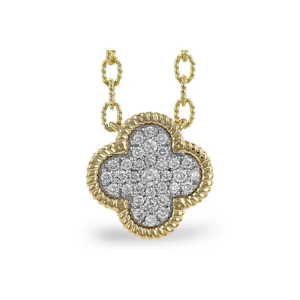 14KY DIAMOND CLUSTER CLOVER NECKLACE Gary J. Long Jewelers Stockton, CA