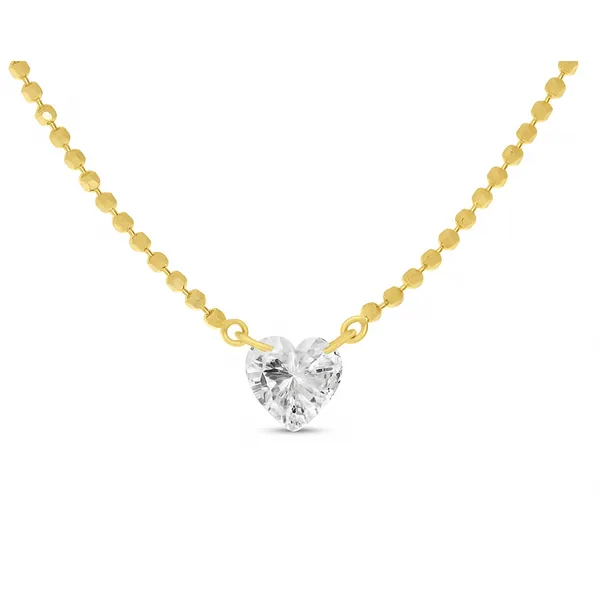 14KY .30CT HEART SHAPE SINGLE DIAMOND NECKLACE Gary J. Long Jewelers Stockton, CA