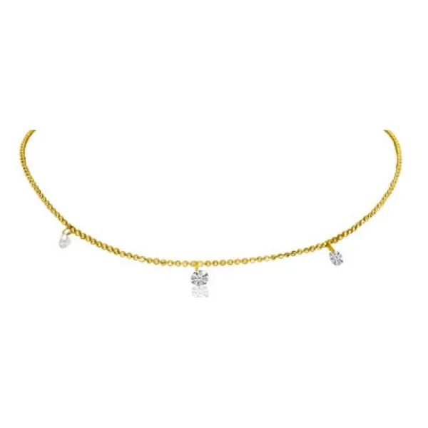 14KY THREE DIAMOND NECKLACE Gary J. Long Jewelers Stockton, CA