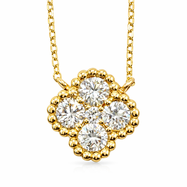 14KY DIAMOND CLUSTER NECKLACE Gary J. Long Jewelers Stockton, CA