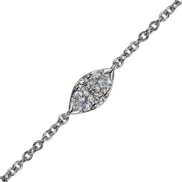 Cluster Diamond Station Necklace Image 2 Gary J. Long Jewelers Stockton, CA