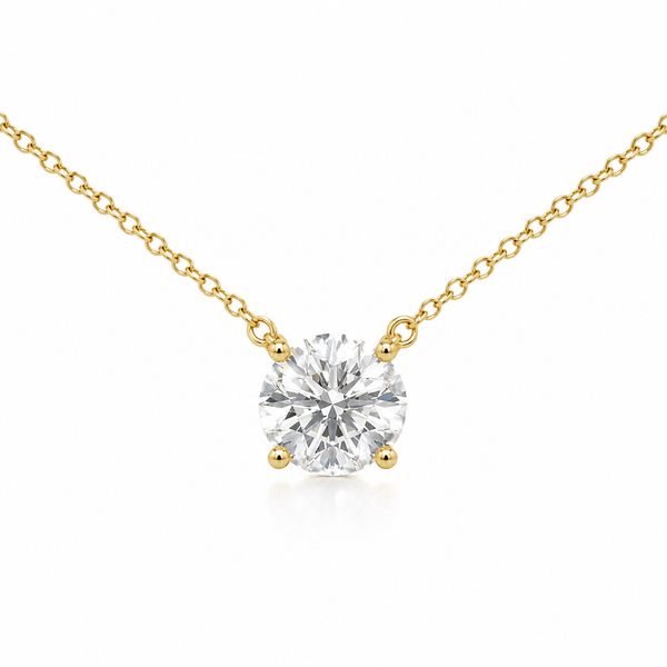 14K Yellow Gold 2.06ct Round Lab-Grown Diamond Station Necklace Image 2 Gary J. Long Jewelers Stockton, CA