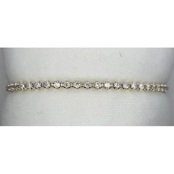 14K Yellow Gold Diamond Flexible Bangle Gary J. Long Jewelers Stockton, CA