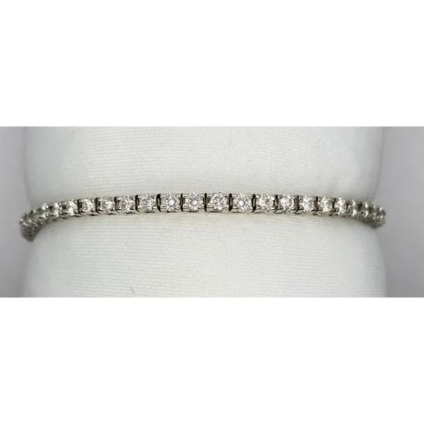 14K White Gold Diamond Tennis Bracelet Gary J. Long Jewelers Stockton, CA