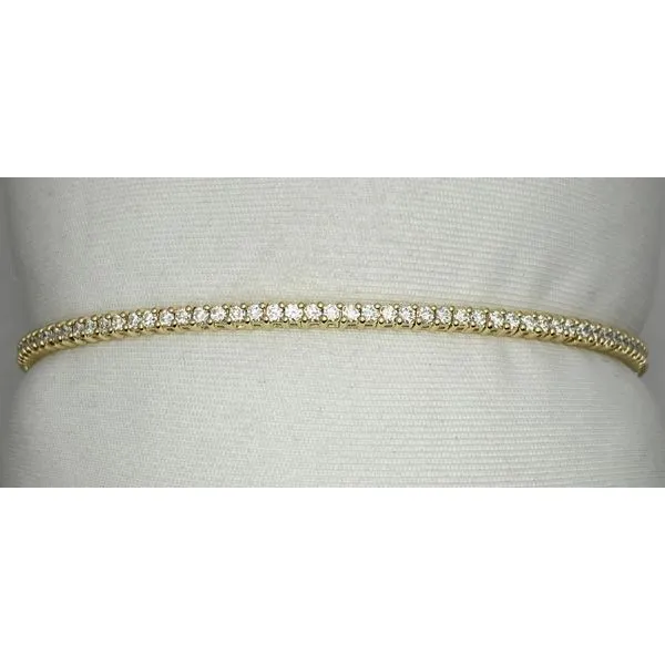 14K Yellow Gold G,SI2 Common Prong Flex Eternity Bracelet Gary J. Long Jewelers Stockton, CA