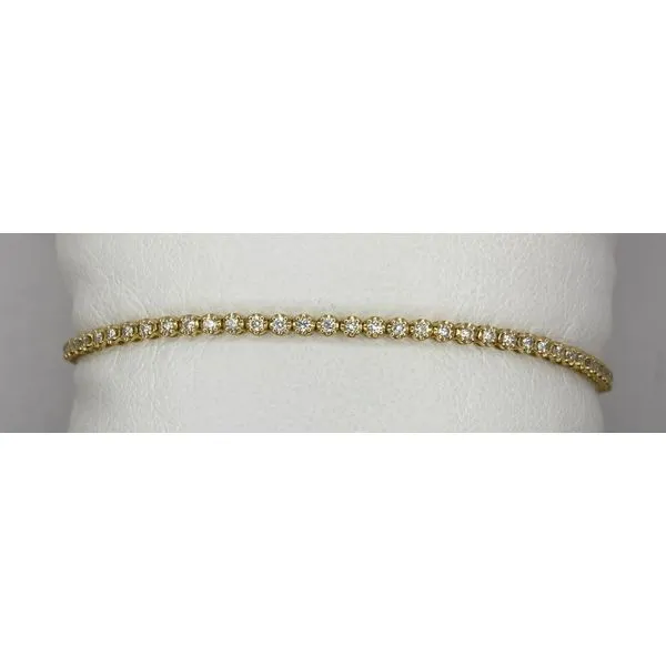 14K Yellow Gold Diamond Tennis Bracelet Gary J. Long Jewelers Stockton, CA