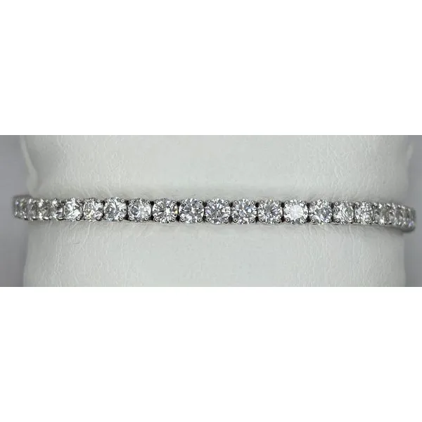 14K White Gold Round Lab Grown Diamond Tennis Bracelet Gary J. Long Jewelers Stockton, CA