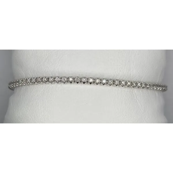 14K White Gold Diamond Tennis Bracelet Gary J. Long Jewelers Stockton, CA