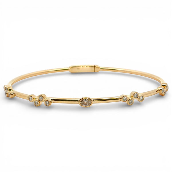 14KY DIAMOND BANGLE BRACELET Gary J. Long Jewelers Stockton, CA