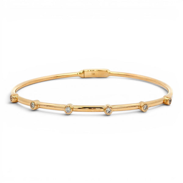 14KY BEZEL SET DIAMOND BANGLE Gary J. Long Jewelers Stockton, CA