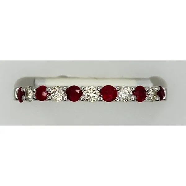 14K White Gold Ruby and Diamond Fashion Ring Gary J. Long Jewelers Stockton, CA