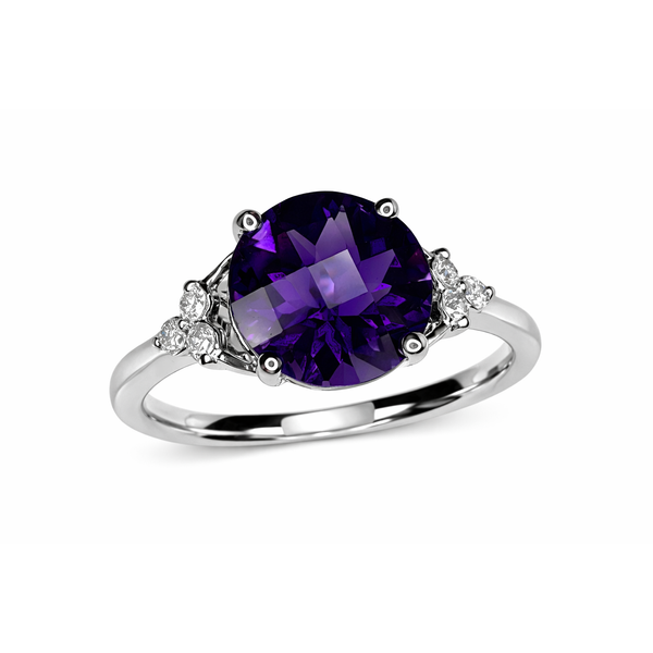 14KW AMETHYST DIAMOND RING Gary J. Long Jewelers Stockton, CA