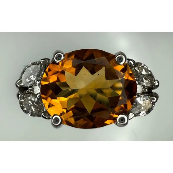 14KW CITRINE DIAMOND RING Gary J. Long Jewelers Stockton, CA