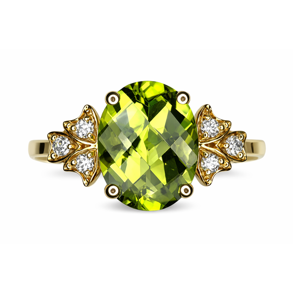 14KY PERIDOT DIAMOND RING Gary J. Long Jewelers Stockton, CA
