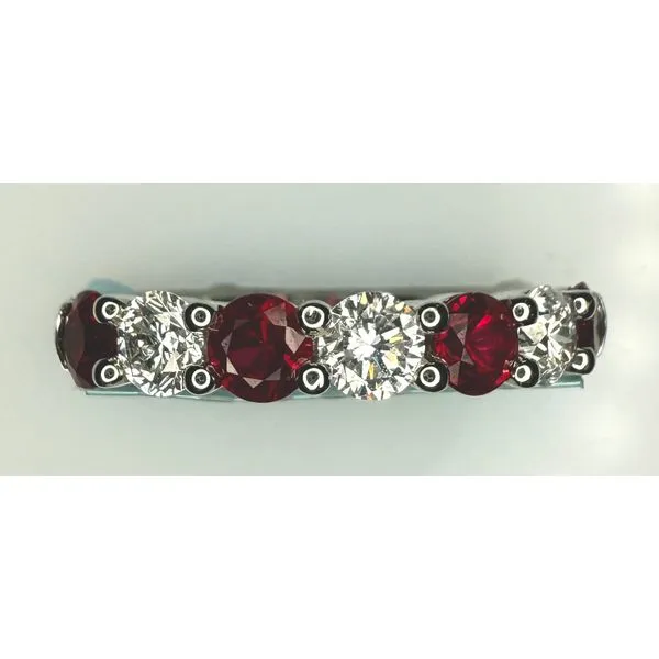 18KW 1.50TW ALTERNATING RUBY / DIAMOND BAND Gary J. Long Jewelers Stockton, CA
