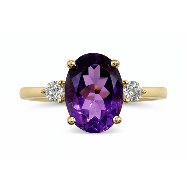 14K YELLOW GOLD AMETHYST RING Gary J. Long Jewelers Stockton, CA