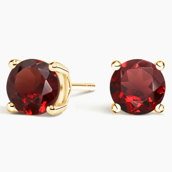 14KY GARNET STUD EARRINGS Gary J. Long Jewelers Stockton, CA