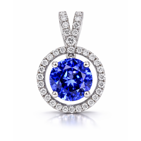 14KW TANZANITE DIAMOND PENDANT Gary J. Long Jewelers Stockton, CA