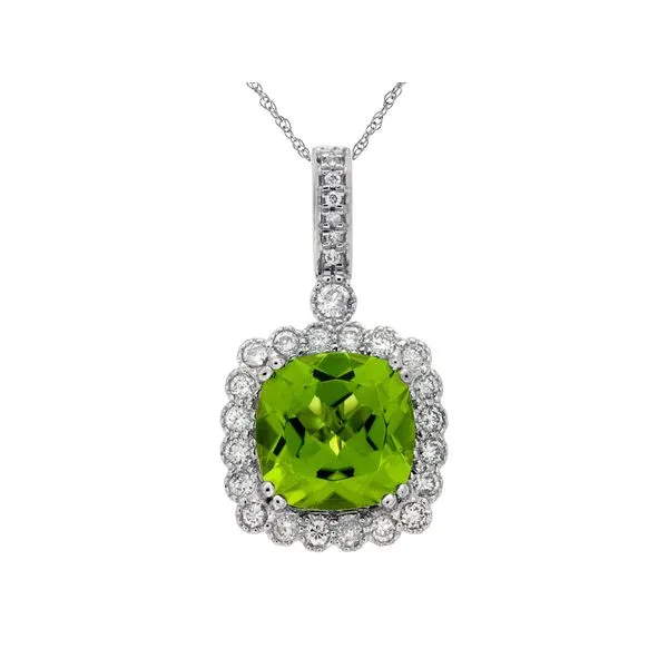 14KW PERIDOT DIAMOND PENDANT Gary J. Long Jewelers Stockton, CA