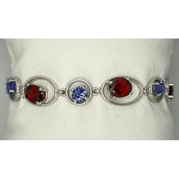 14KW GARNET AND TANZANITE BRACELET Gary J. Long Jewelers Stockton, CA