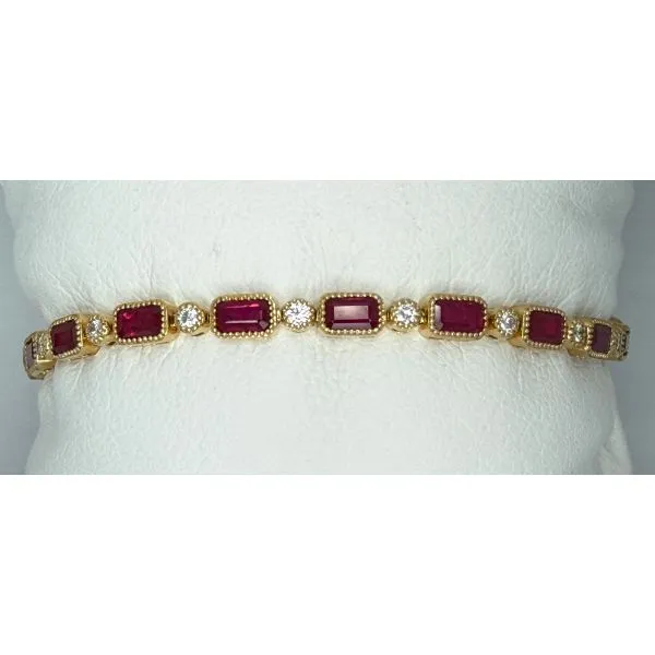 14KY RUBY AND DIAMOND BRACELET Gary J. Long Jewelers Stockton, CA