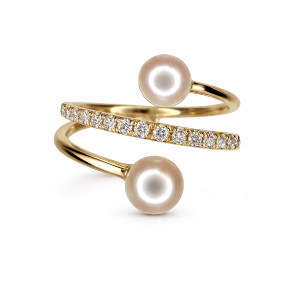 14KY .24TW 4.5-5MM PEARL WRAP RING Gary J. Long Jewelers Stockton, CA